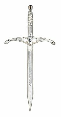 Saltire Broad Sword Silver Kilt Pin