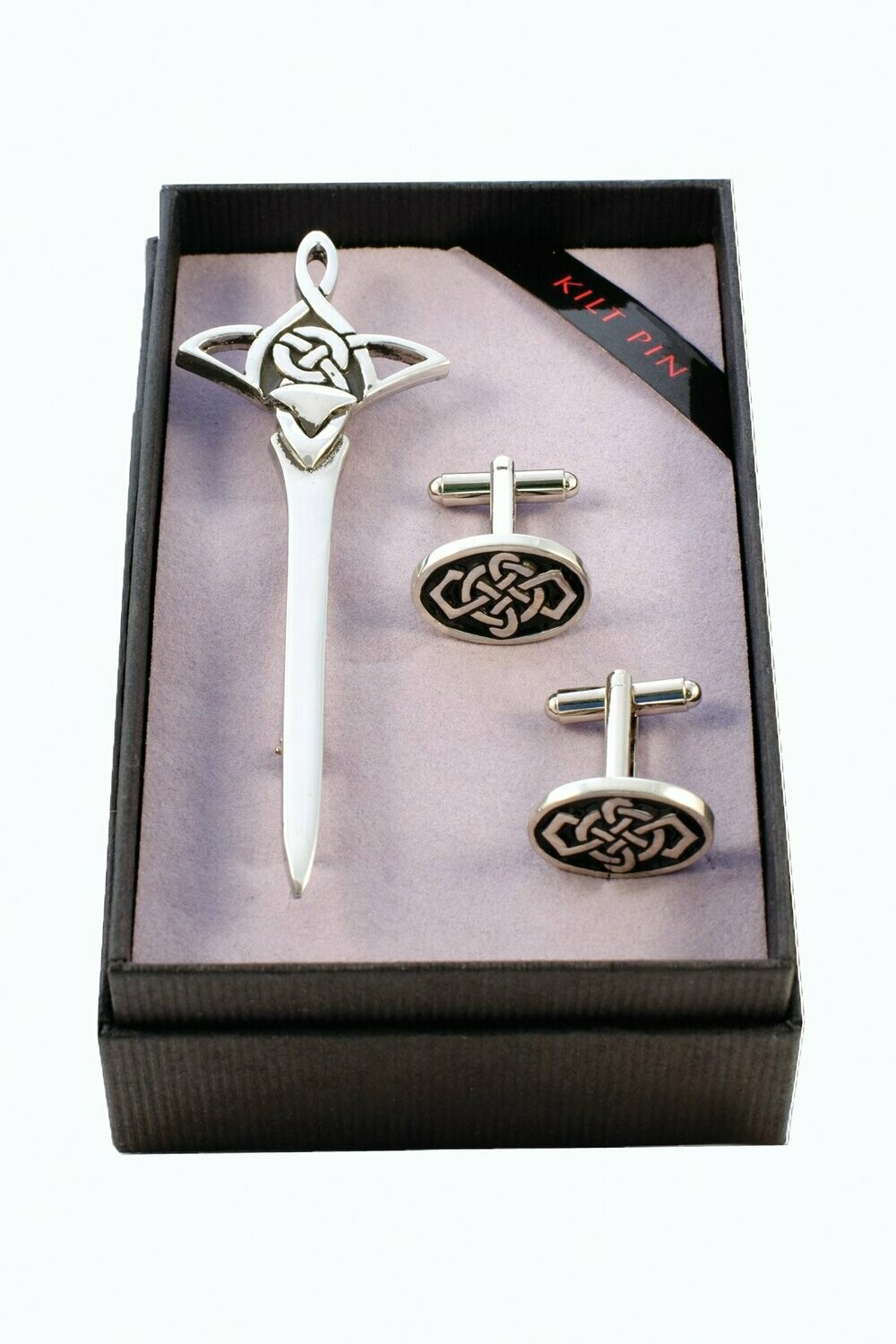 Celtic Knot Kilt Pin & Cufflink Set