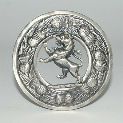Lion Plaid Brooch
