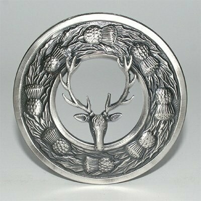 Stag Plaid Brooch
