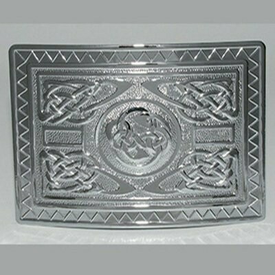 Swirl Kilt Buckle, Finish: Chrome