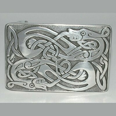 Zoomorphic Kilt Buckle, Finish: Chrome