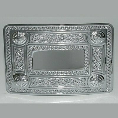 Celtic Kilt Buckle, Finish: Chrome