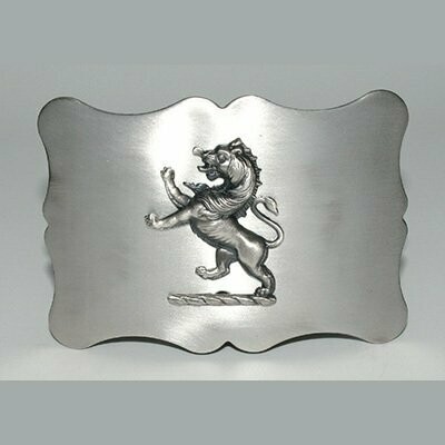 Lion Kilt Buckle, Finish: Chrome