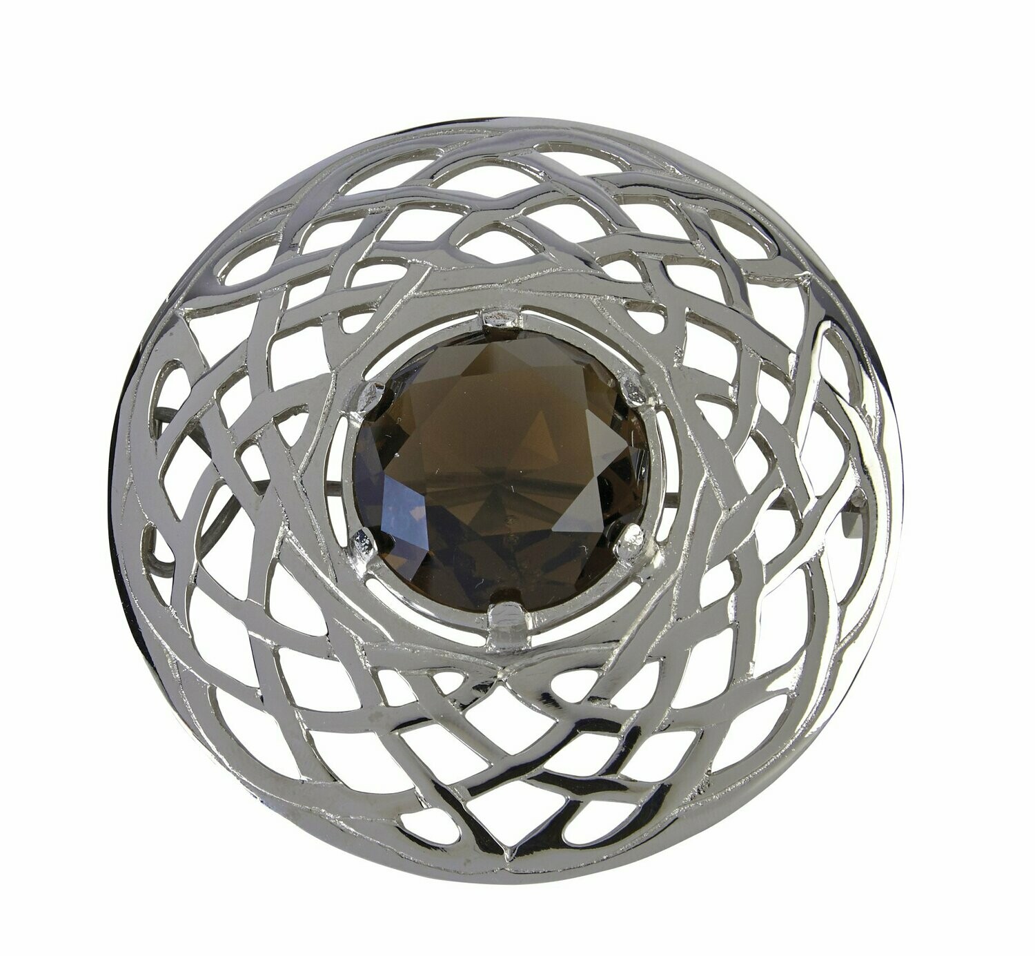 Celtic Plaid Brooch With Stone