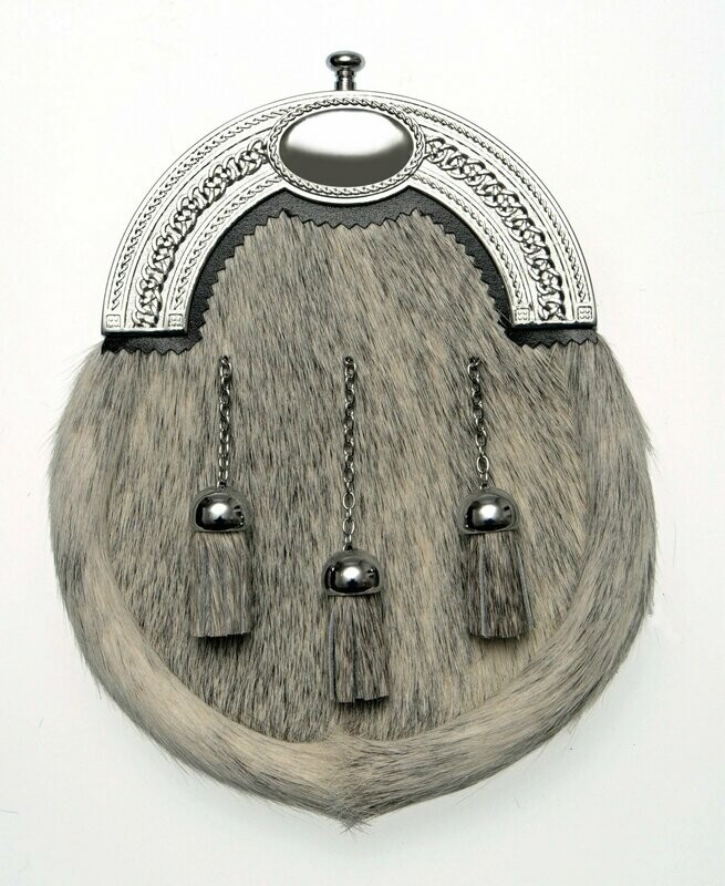 Chrome Celtic Design Dress Sporran
