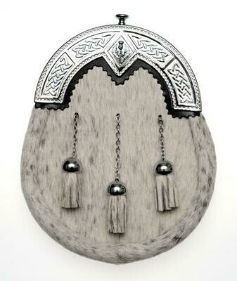 Chrome Thistle & Celtic Dress Sporran