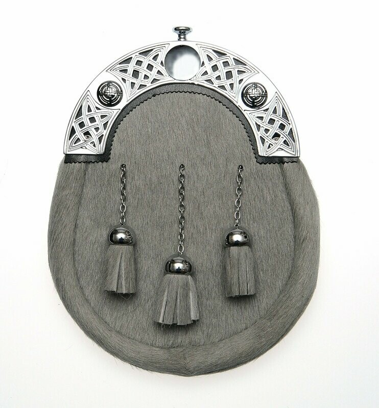 Chrome Celtic Pattern Dress Sporran
