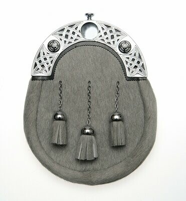 Chrome Celtic Pattern Dress Sporran
