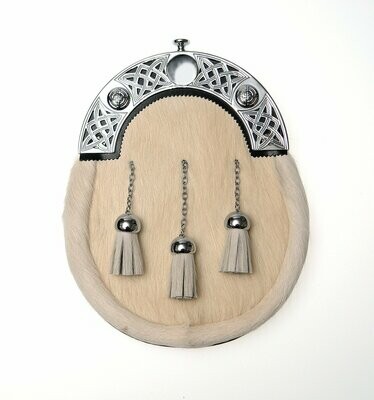 Chrome Celtic Pattern Dress Sporran