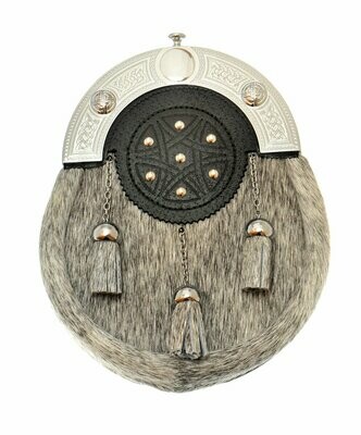 Chrome Studded Targe Dress Sporran
