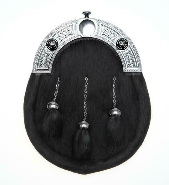 Black Chrome Celtic Dress Sporran