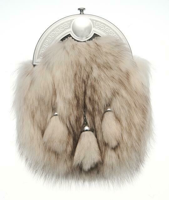 Chrome Artic Fox Dress Sporran