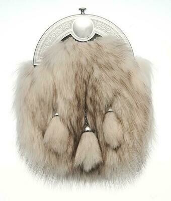 Chrome Artic Fox Dress Sporran