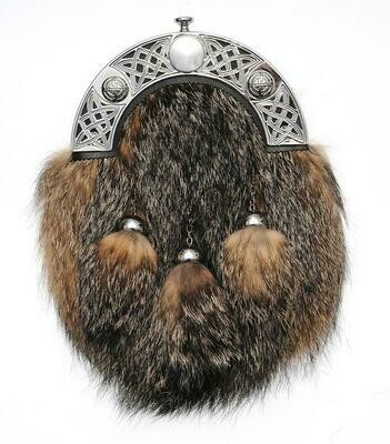 Chrome Grey Fox Dress Sporran