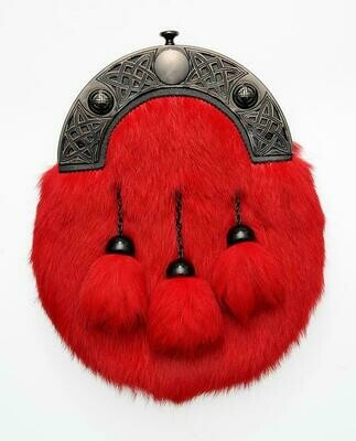 Black Chrome Red Rabbit Dress Sporran