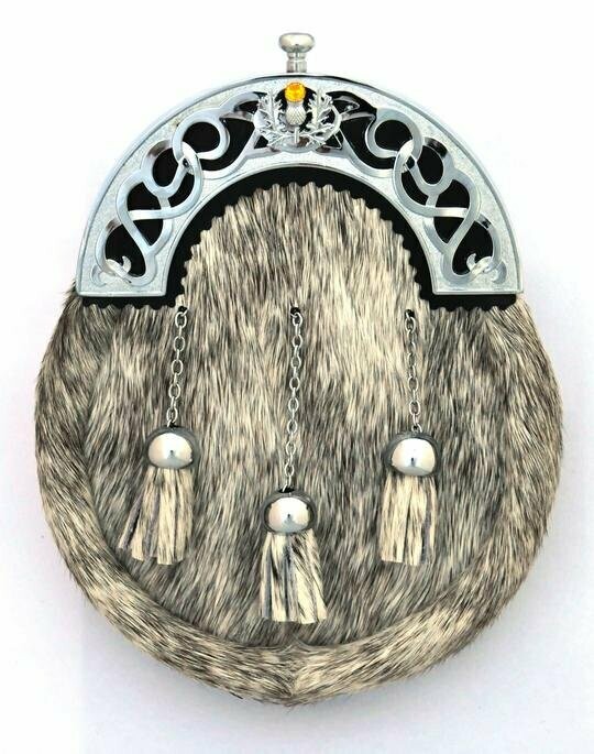 Chrome Topaz Stone Dress Sporran