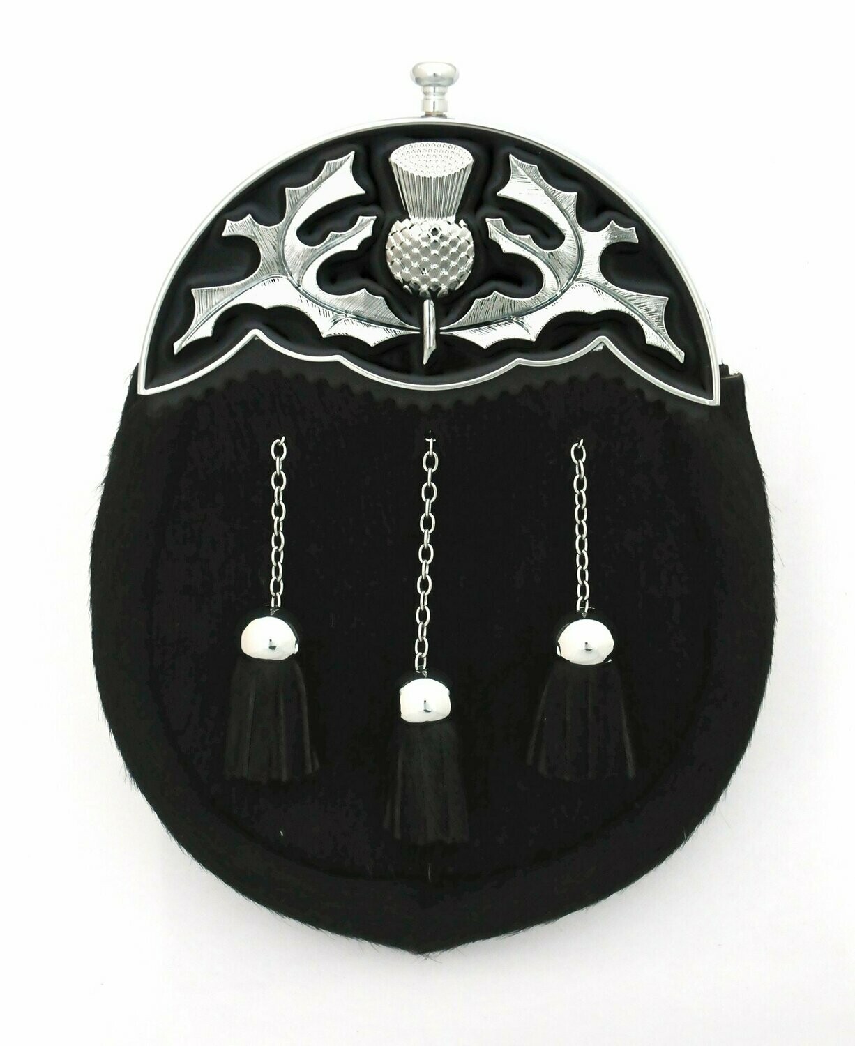 Chrome Black Enamel Dress Sporran