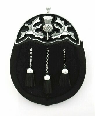 Chrome Black Enamel Dress Sporran