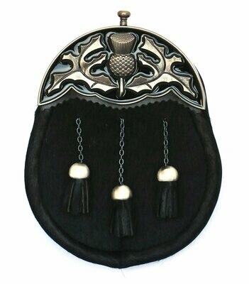 Antique Black Enamel Dress Sporran