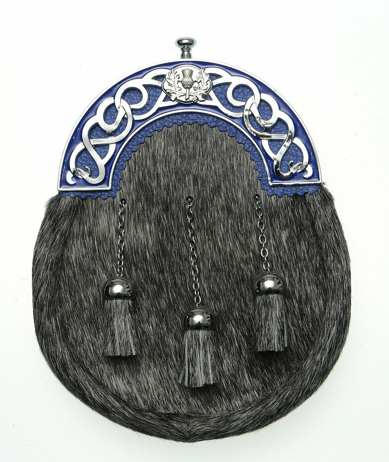 Chrome Blue Enamel Dress Sporran