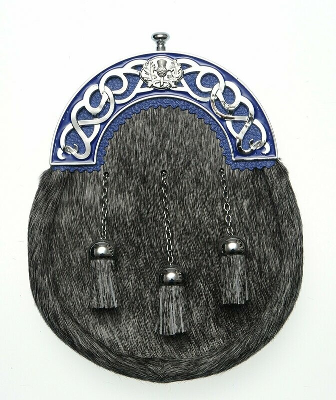 Chrome Blue Enamel Dress Sporran