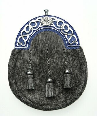 Chrome Blue Enamel Dress Sporran