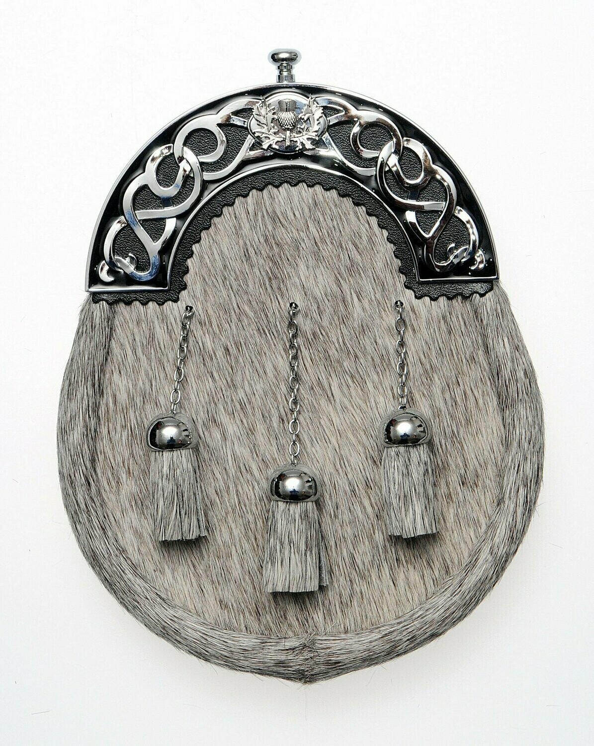 Chrome Black Enamel Dress Sporran