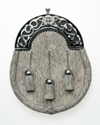 Chrome Black Enamel Dress Sporran