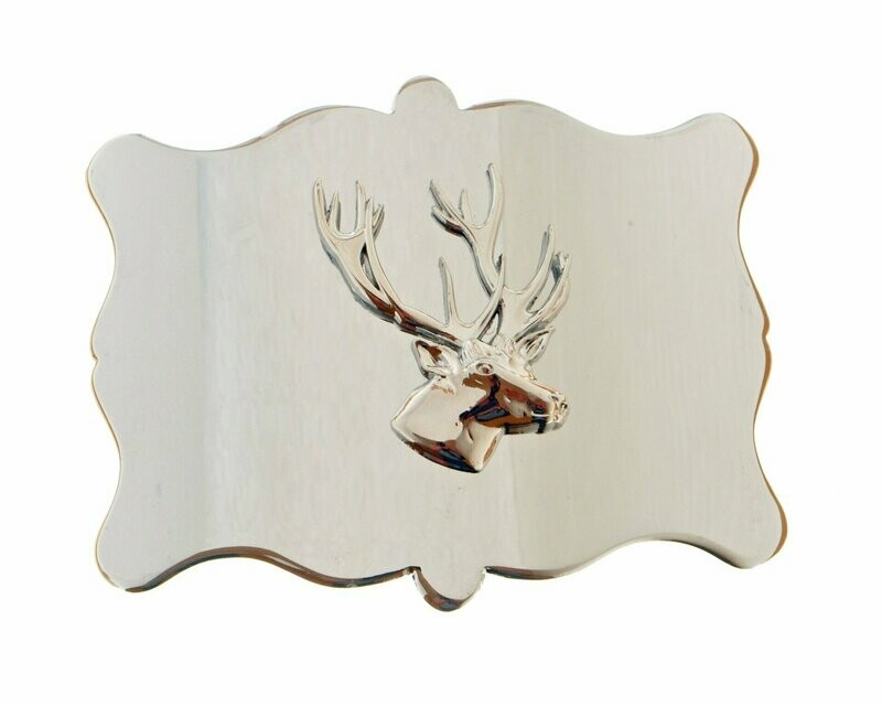 Chrome Plain Stag Kilt Buckle