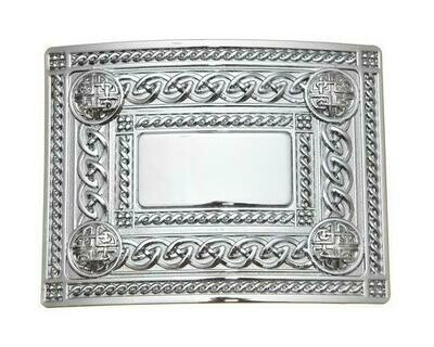 Chrome Celtic Kilt Buckle