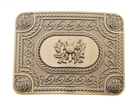 Antique Thistle Kilt Buckle