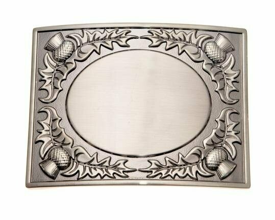 Antique Plain Centre Kilt Buckle