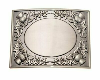 Antique Plain Centre Kilt Buckle