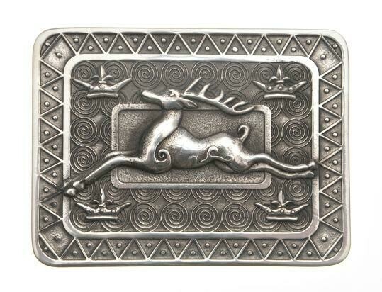 Stag & Hound Bulldog Kilt Buckle