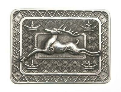 Stag & Hound Bulldog Kilt Buckle