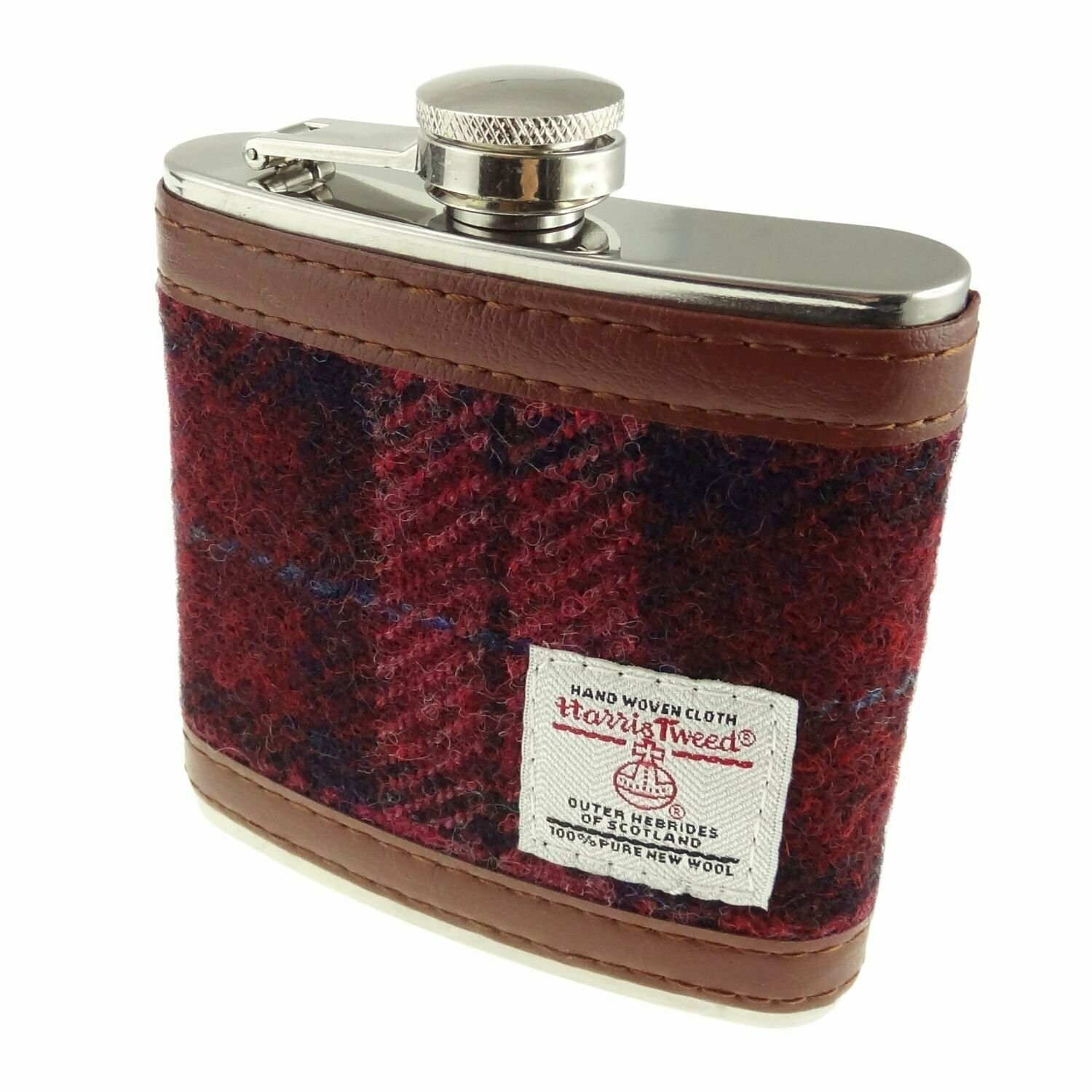 Harris Tweed Hip Flask