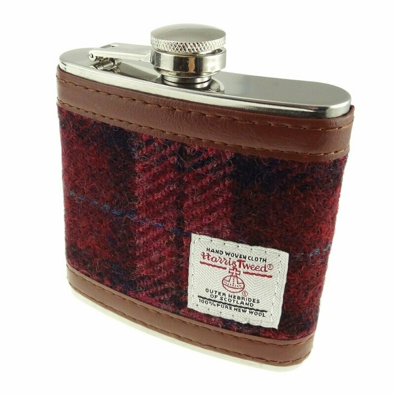 Harris Tweed Hip Flask