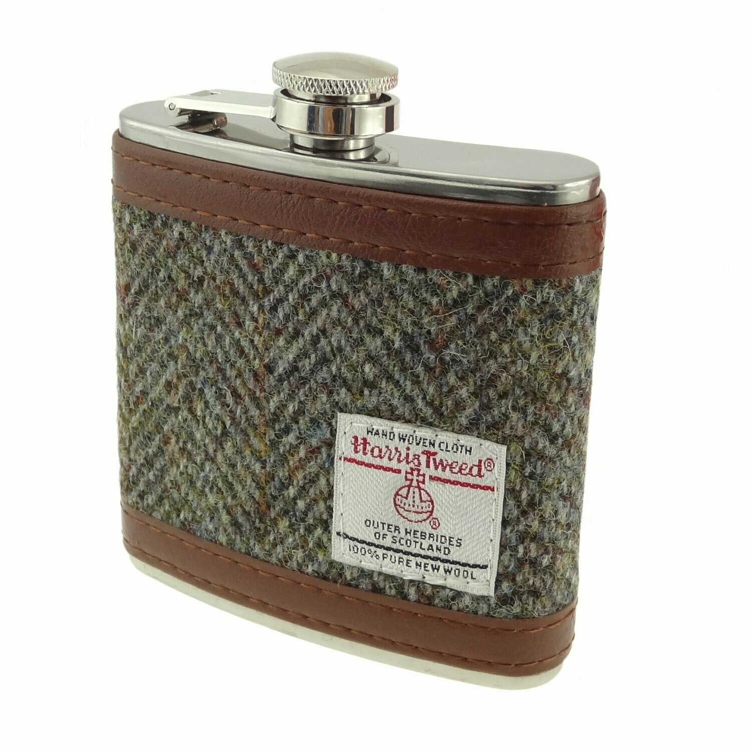 Harris Tweed Hip Flask