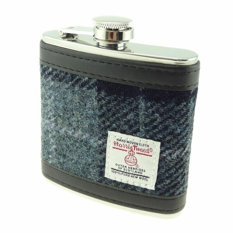 Harris Tweed Hip Flask