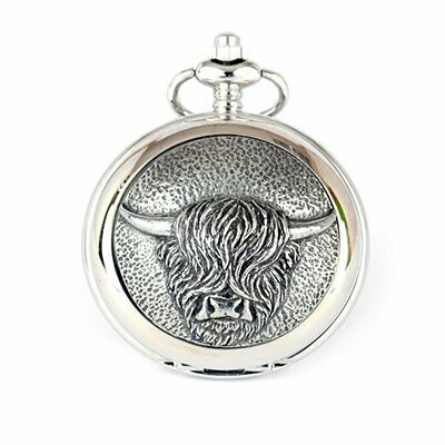 Highland Coo Pocket Watch