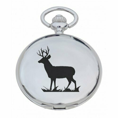 Stag Engraved Pocket Watch