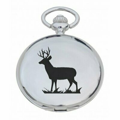 Stag Engraved Pocket Watch