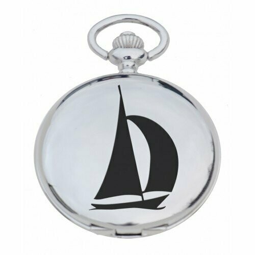 Yacht Engraved Pocket Watch