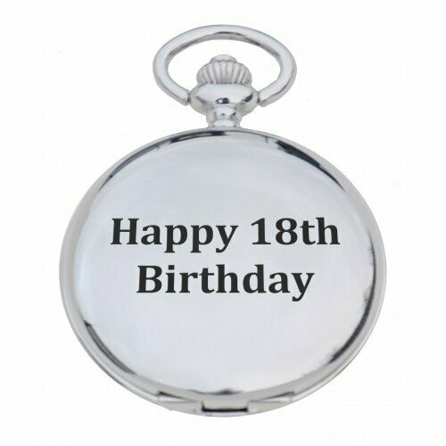Happy Birthday Engraved Pocket Watch