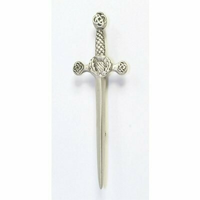 Pewter Thistle Kilt Pin