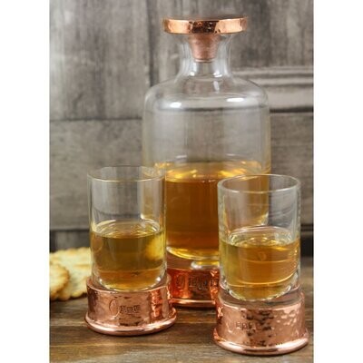 Vogue Copper & Crystal Mini Decanter Set
