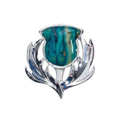 Brora Thistle Heathergem Brooch