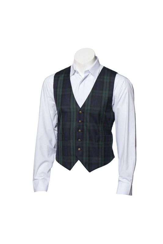 Machine Washable Tartan Waistcoat