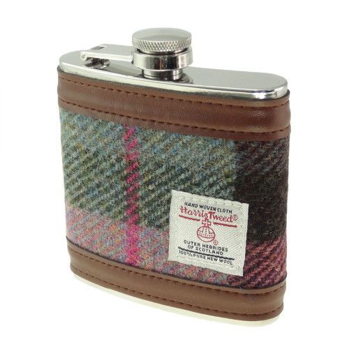Harris Tweed Hip Flask
